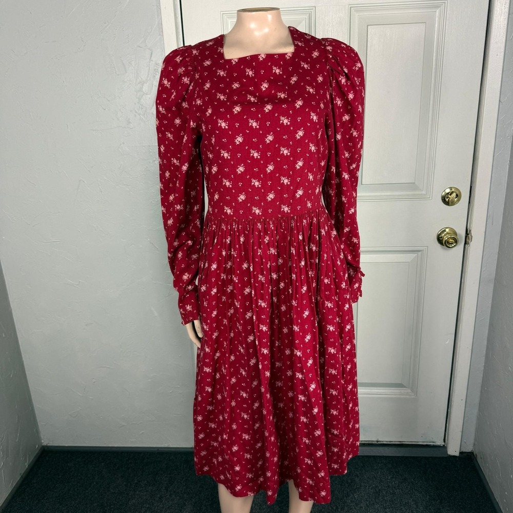 Vintage Laura Ashley Women's Dress UK 12 US 10 Floral Cotton Cottagecore K3-22